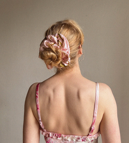 Tulip Silk Scrunchie